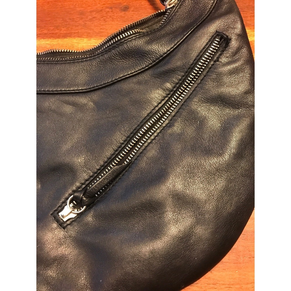 Luis Esteve Black Leather Purse Handbag Hobo Shoulder Bag Spain (Td) View 2